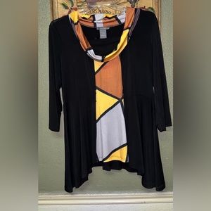 Gorgeous color block quarter sleeved shirt.